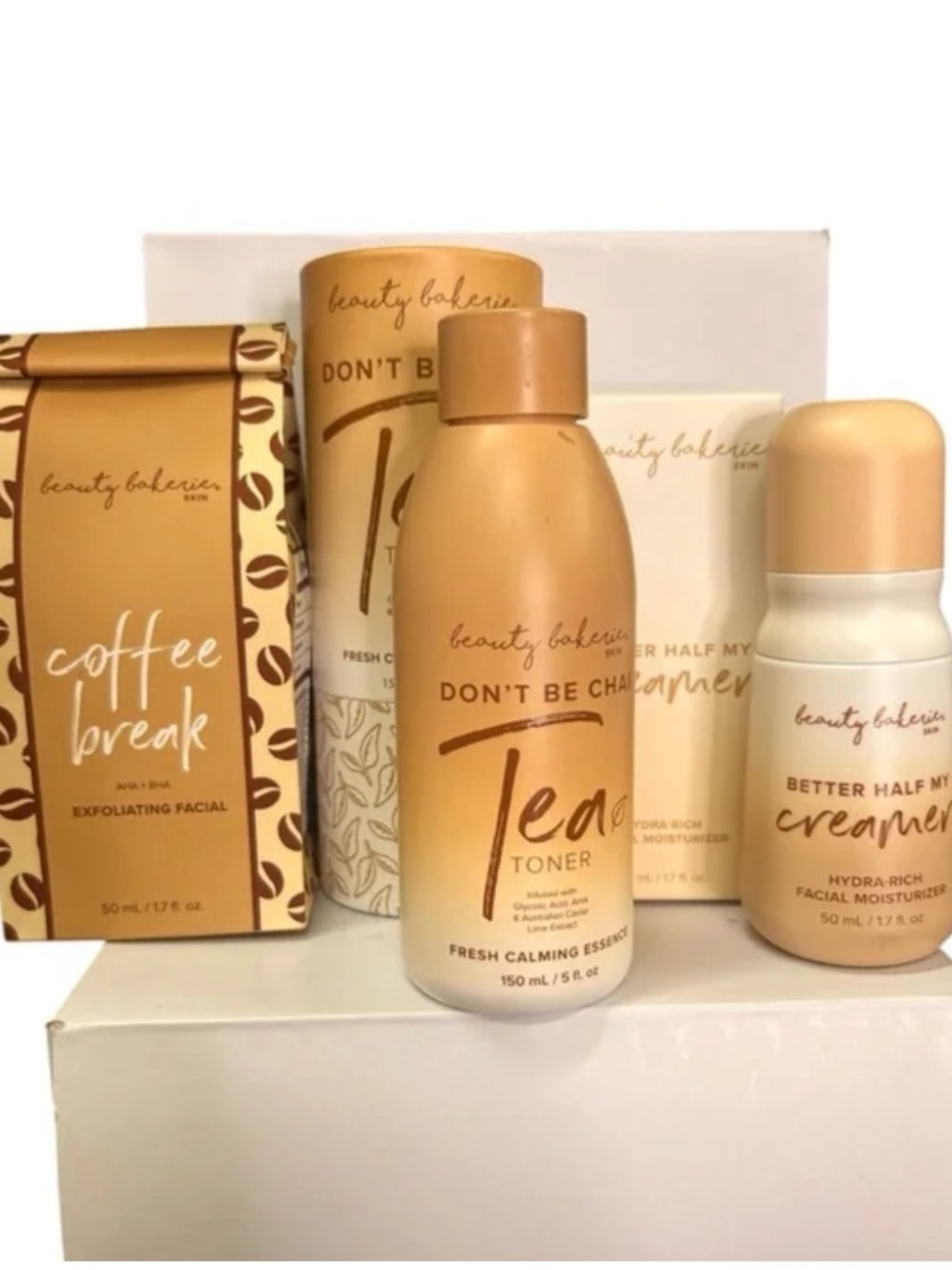 Great Mother’s Day Gift!! Beauty Bakerie TRIO!!  Tea Toner  Coffee Break Set